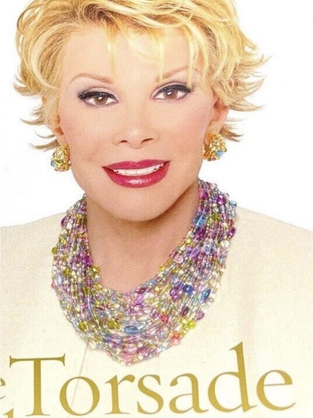 Joan Rivers Necklace Uranium Glass Pastel Czech Bead Statement Book Piece Long - Picture 14 of 14